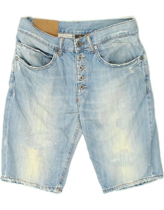 DONDUP Mens Distressed Denim Shorts W30 Medium  Blue