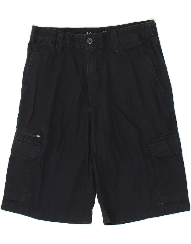 EDDIE BAUER Mens Cargo Shorts W30 Medium Navy Blue Cotton