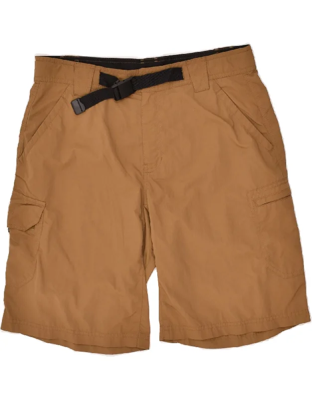 EDDIE BAUER Mens Cargo Shorts W34 Large Brown Cotton