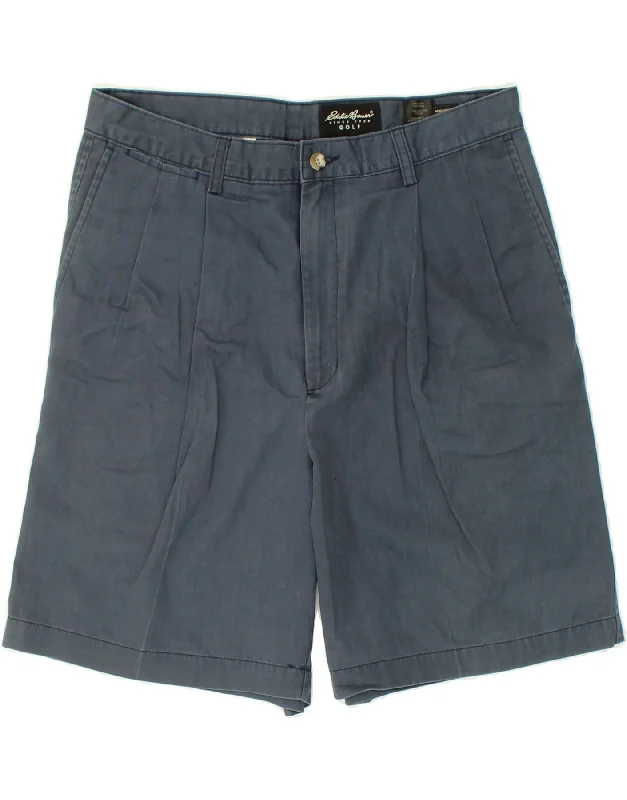 EDDIE BAUER Mens Golf Chino Shorts W£4 Large Blue Cotton