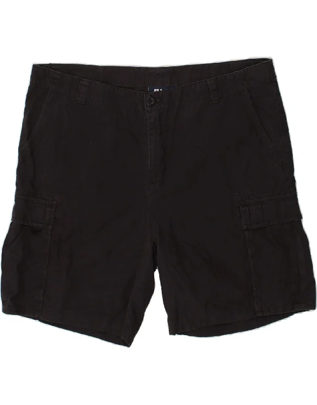 FILA Mens Cargo Shorts IT 58 2XL W42 Black Cotton