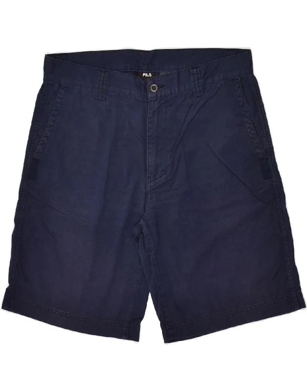 FILA Mens Chino Shorts Large W36 Navy Blue Cotton