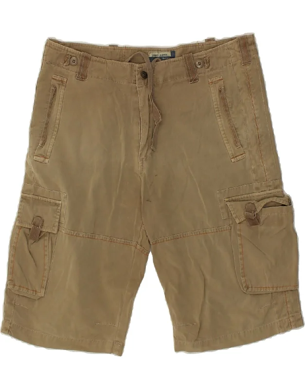 GREEN LEAVES Mens Cargo Shorts IT 50 Large W34  Brown