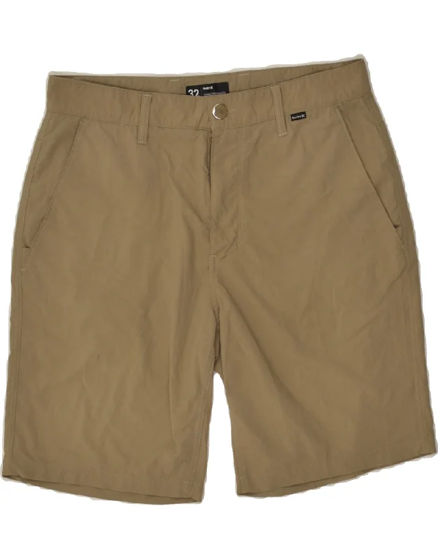 HURLEY Mens Casual Shorts W32 Medium Khaki Nylon