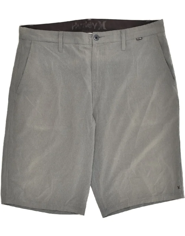 HURLEY Mens Chino Shorts W38 XL Grey Polyester