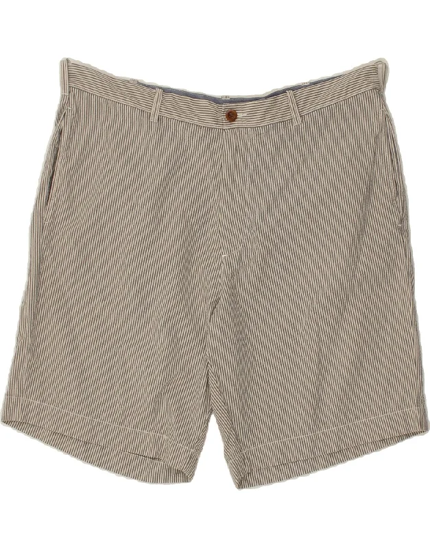 J. CREW Mens Chino Shorts W38 XL Grey Pinstripe Cotton