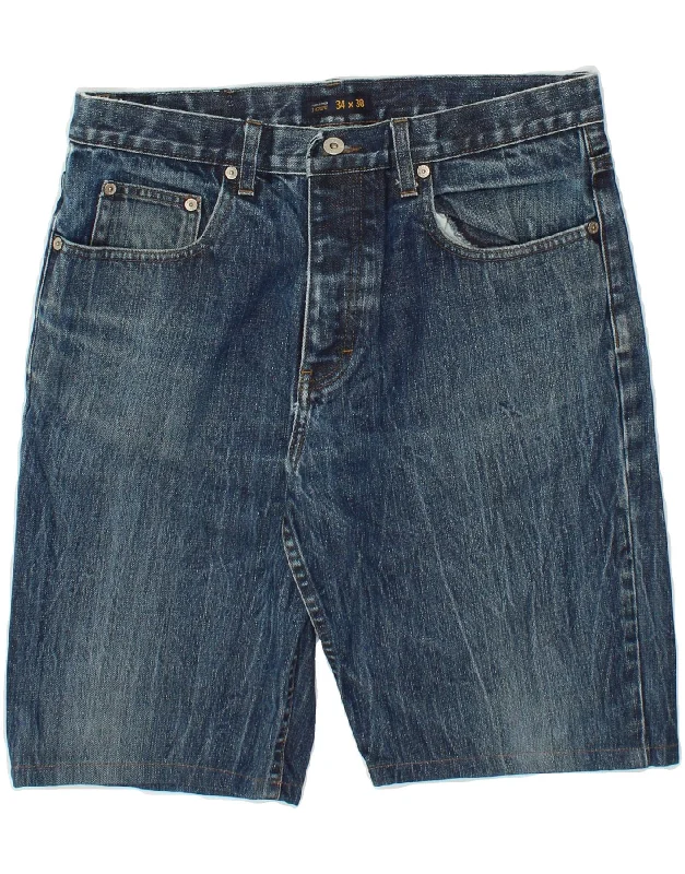 J. CREW Mens Denim Shorts W34 Large Blue Cotton