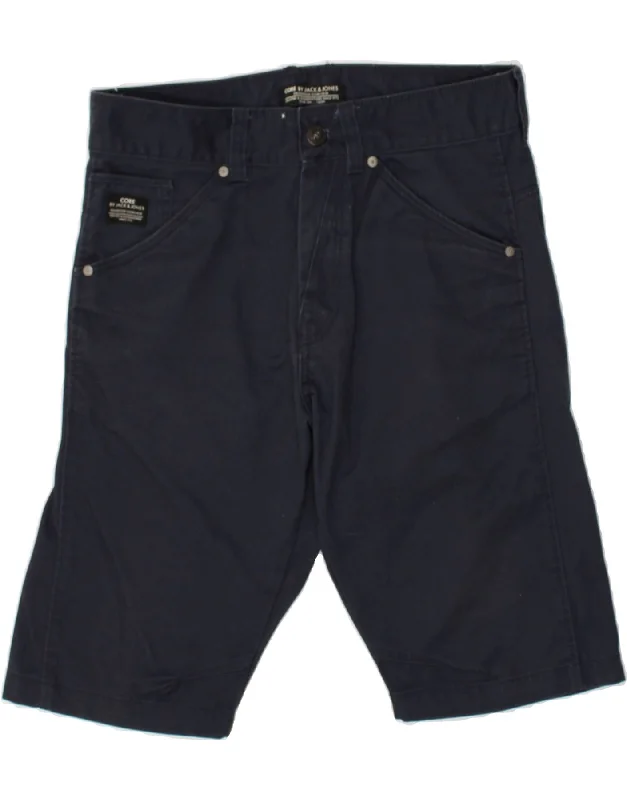 JACK & JONES Mens Casual Shorts Medium W30  Navy Blue Cotton