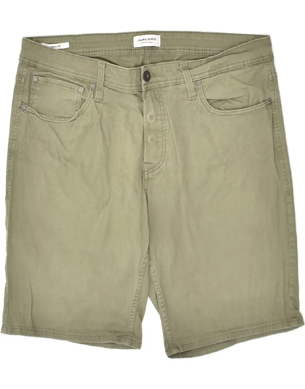 JACK & JONES Mens Regular Casual Shorts XL W36 Khaki Cotton