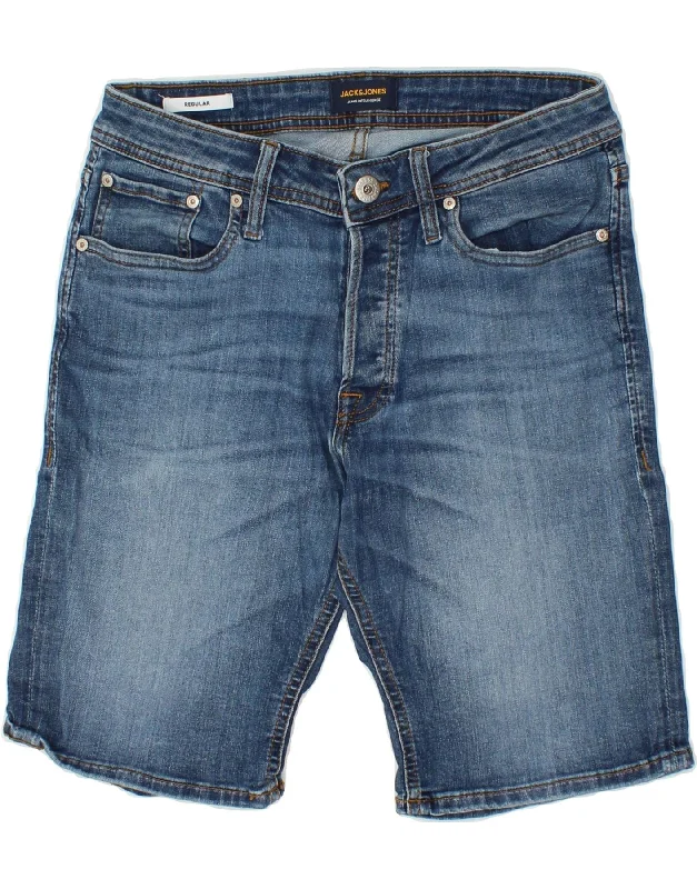 JACK & JONES Mens Regular Denim Shorts  Small W30 Blue Cotton