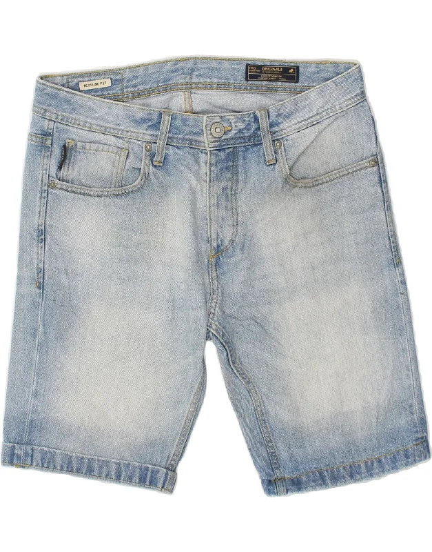 JACK & JONES Mens Regular Fit Denim Shorts W32 Medium  Blue Cotton