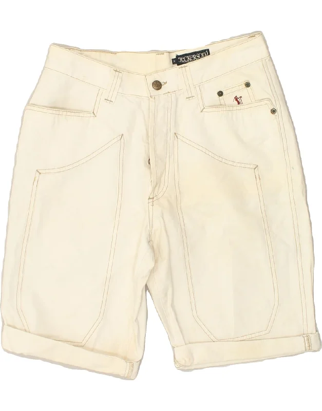 JECKERSON Mens Denim Shorts W31 Medium White