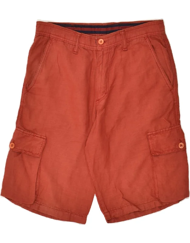 JOHNNY LAMBS Mens Cargo Shorts IT 46 Small W30  Brown Cotton