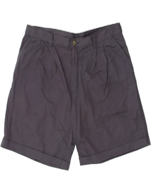 KIABI Mens Chino Shorts W34 Large  Navy Blue Cotton