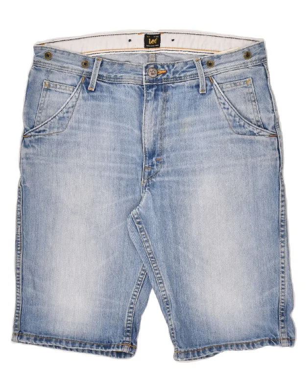 LEE Mens Workwear Denim Shorts W31 Medium Blue Cotton