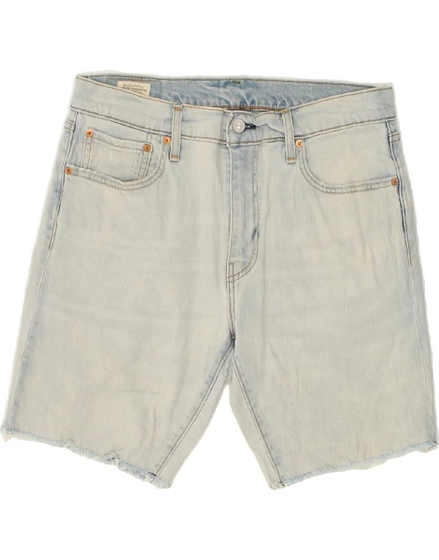 LEVI'S Mens 412 Denim Shorts W33 Medium Blue Cotton