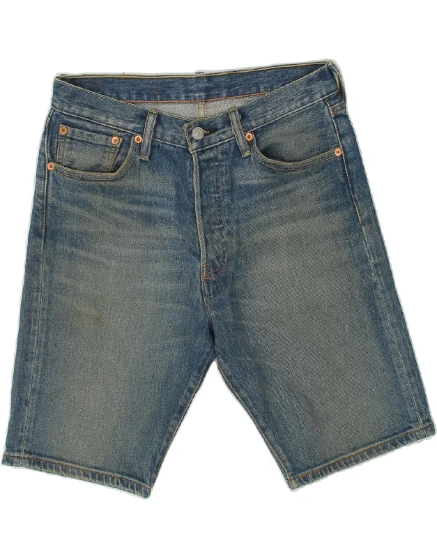 LEVI'S Mens 501 Denim Shorts W29 Small Blue Cotton