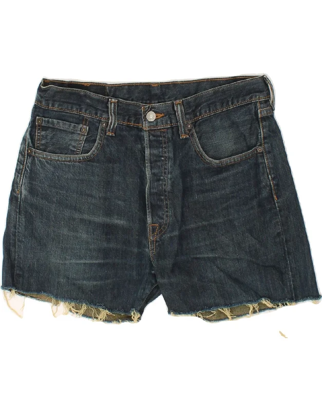 LEVI'S Mens 501 Denim Shorts W32 Medium Blue Cotton