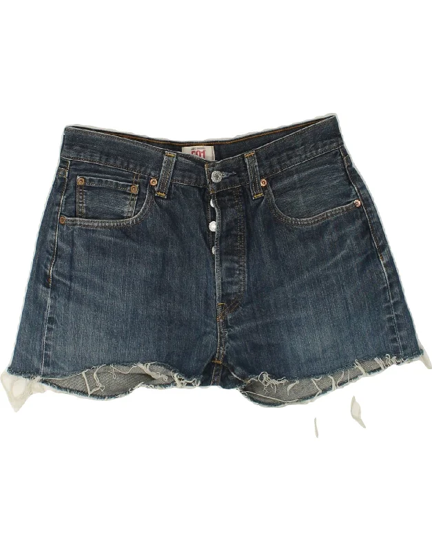 LEVI'S Mens 501 Denim Shorts W32 Medium Blue Cotton