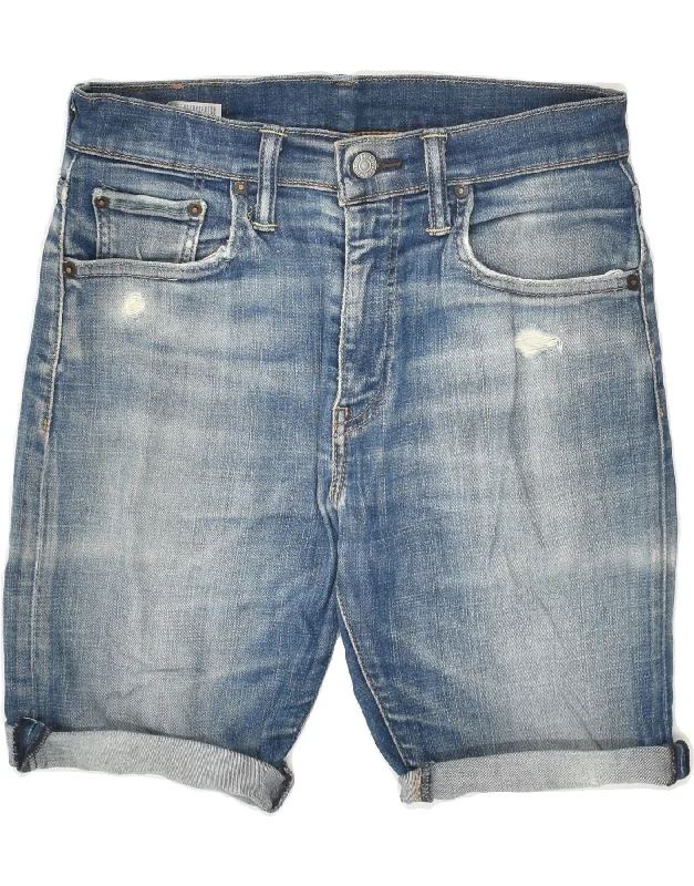 LEVI'S Mens 512 Distressed Denim Shorts W30 Medium  Blue Cotton