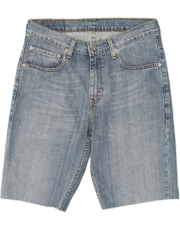 LEVI'S Mens 752 Denim Shorts W30 Medium Blue Cotton