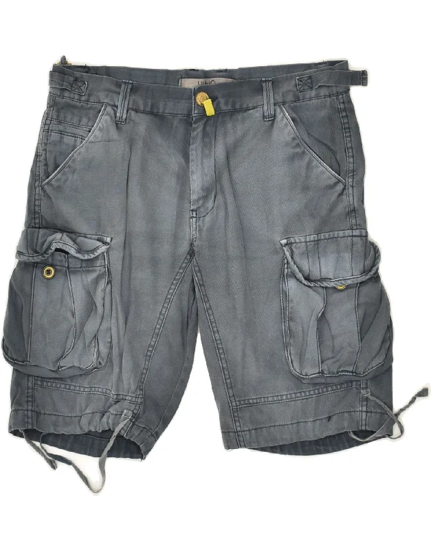 LIU JO Mens Cargo Shorts IT 46 Small W29  Grey Cotton