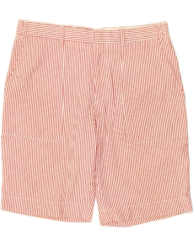 MABITEX Mens Chino Shorts IT 50 Large W32 Red Striped Polyester