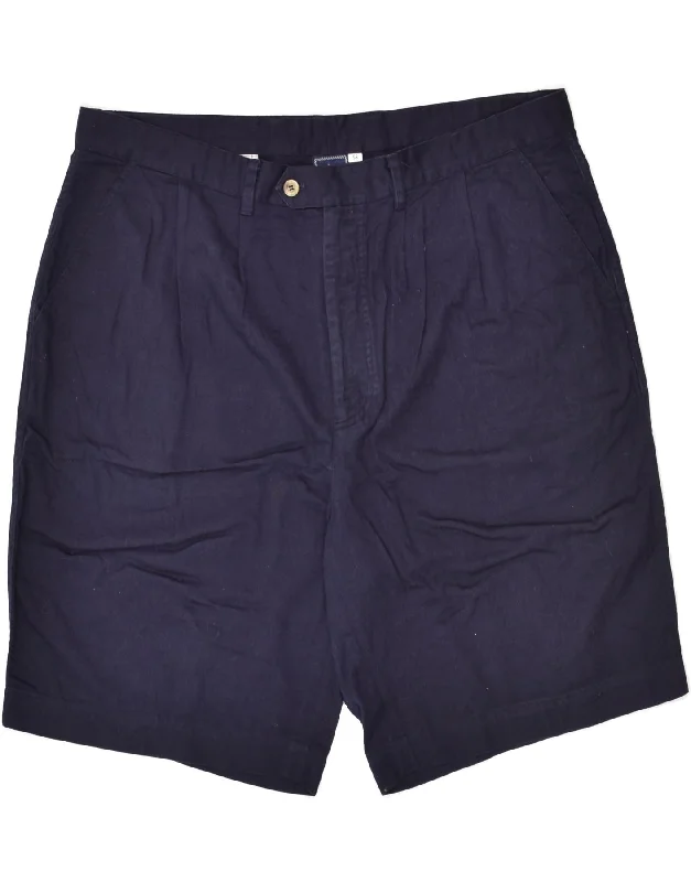 MARINA YACHTING Mens Chino Shorts W38 XL Navy Blue Cotton