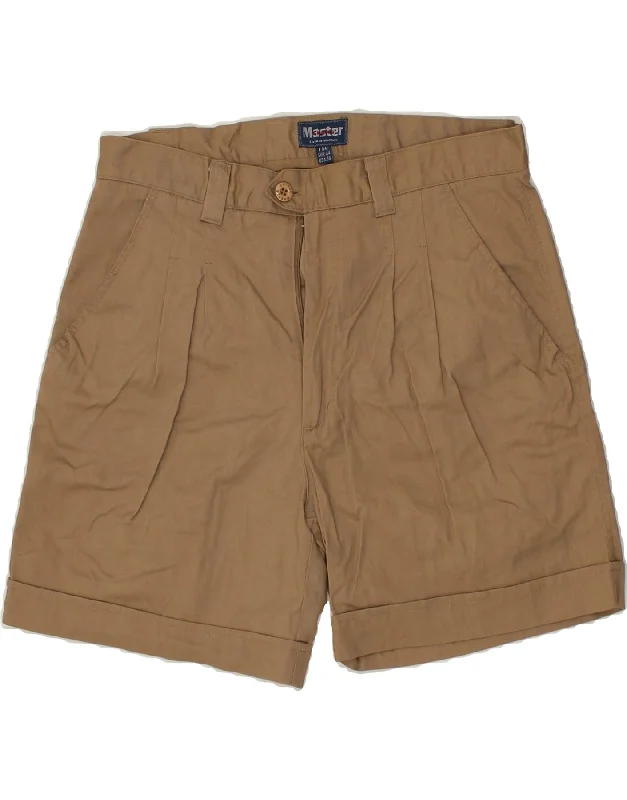 MASTER Mens Chino Shorts IT 50 Large W34  Brown Cotton