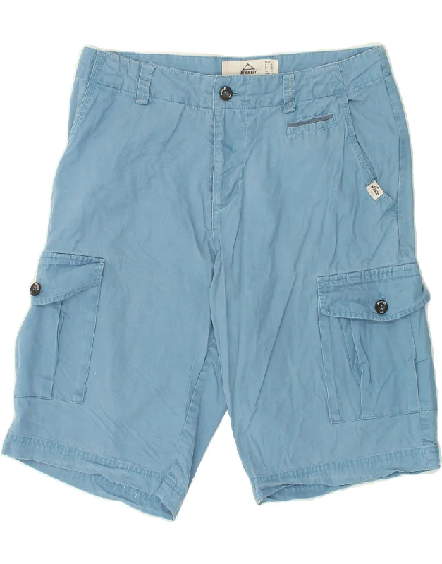 MC KINLEY Mens Cargo Shorts W32 Medium Blue Cotton