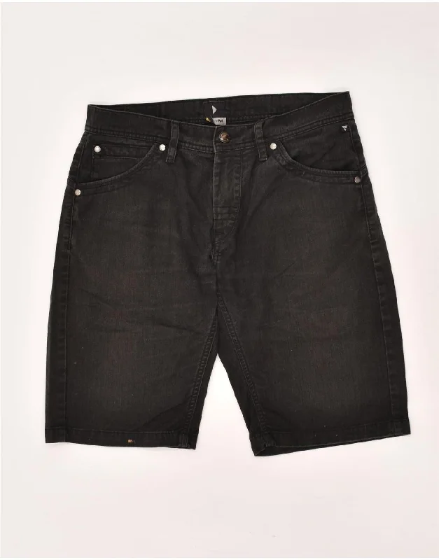 MELTIN' POT Mens Denim Shorts W33 Medium  Black Cotton