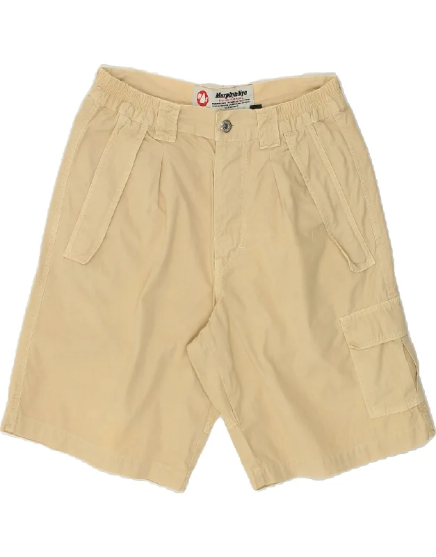 MURPHY & NYE Mens Cargo Shorts W30 Medium Beige Cotton