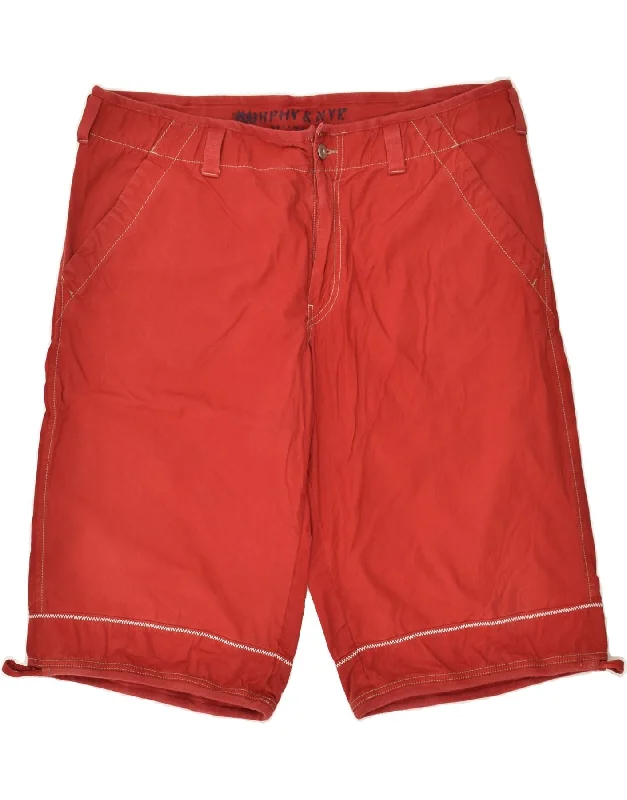 MURPHY & NYE Mens Chino Shorts W42 2XL  Red Cotton