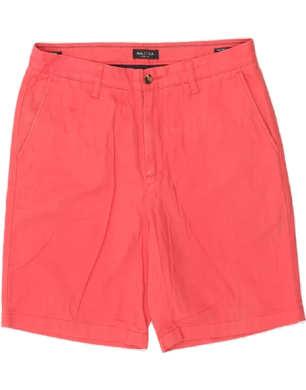 NAUTICA Mens Chino Shorts W33 Medium Pink Cotton