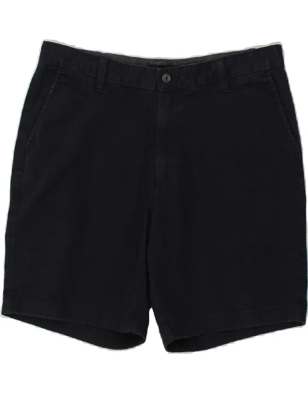 NAUTICA Mens Chino Shorts W35 Large Navy Blue Cotton