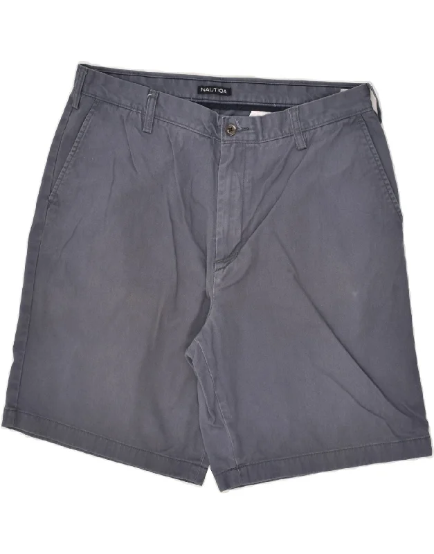 NAUTICA Mens Chino Shorts W38 XL Grey Cotton