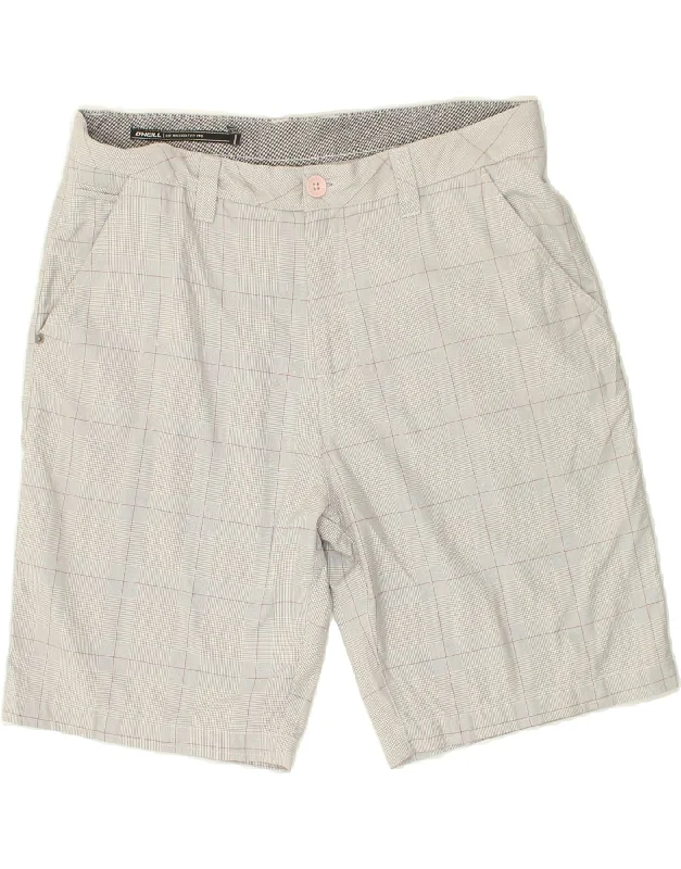 O'NEILL Mens Chino Shorts W36 Large Grey Check Polyester