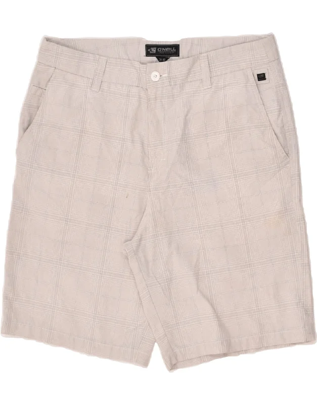 O'NEILL Mens Chino Shorts W36 Large  Grey Check Polyester