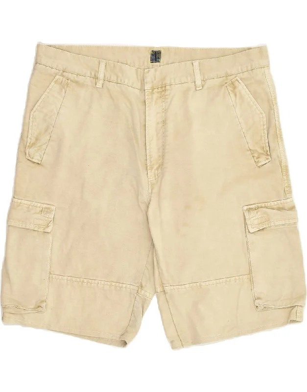 OVIESSE Mens Cargo Shorts IT 56 3XL W38 Beige Cotton