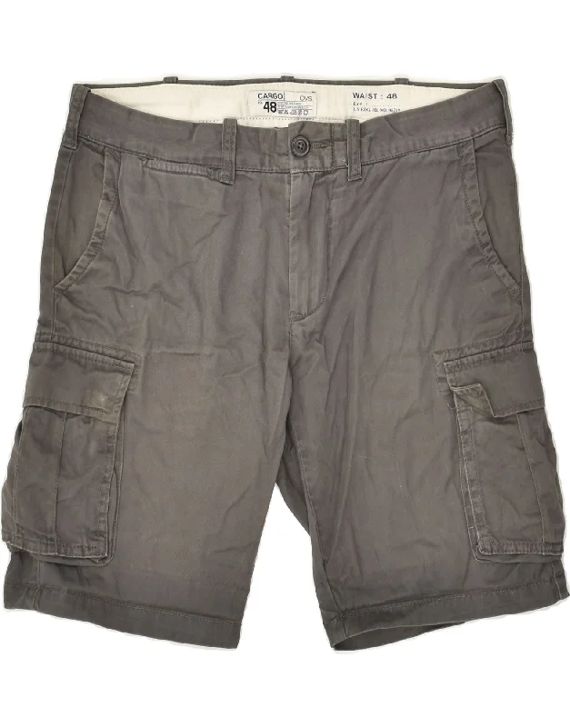 OVS Mens Cargo Shorts IT 48 Medium W34  Grey Cotton