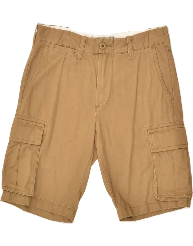 OVS Mens Regular Cargo Shorts W30 Medium  Brown Cotton