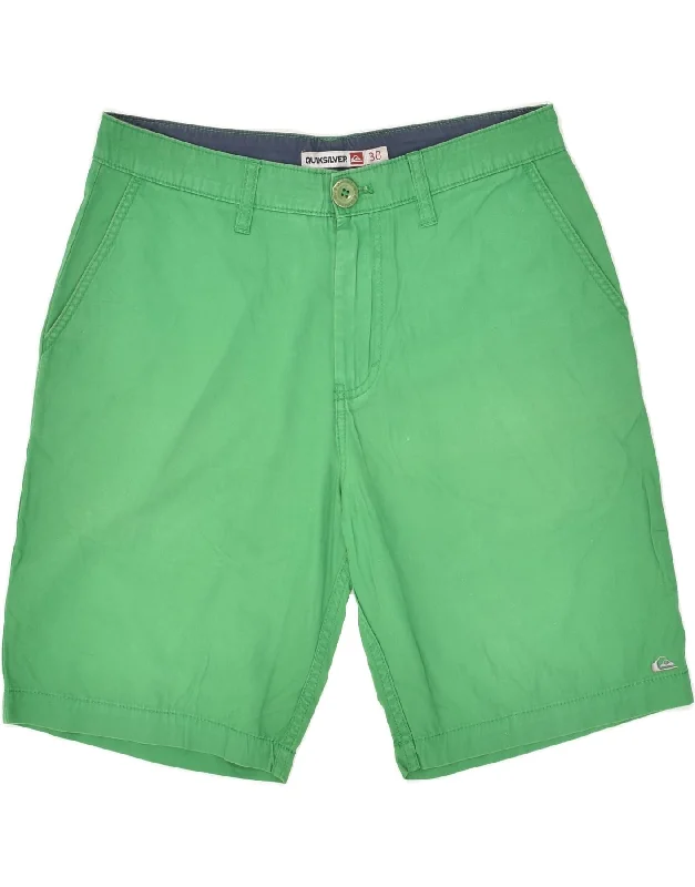 QUIKSILVER Mens Chino Shorts W30 Medium Green Cotton