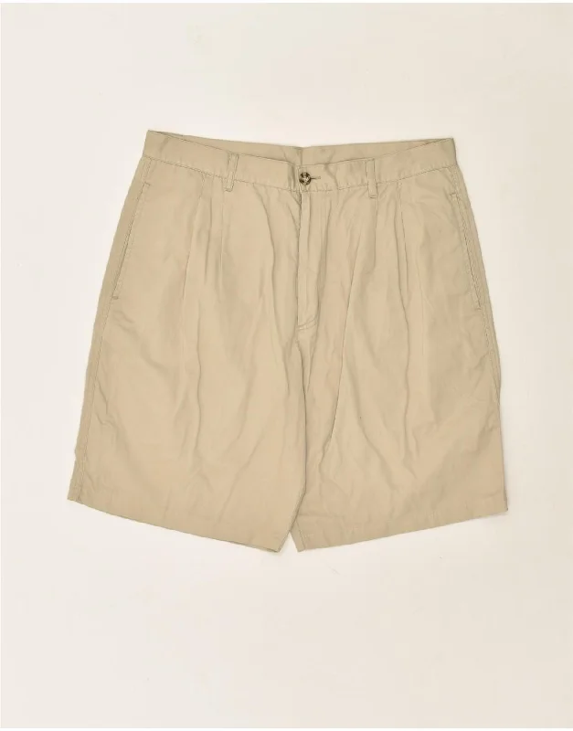 RIFLE Mens Chino Shorts W36 Large  Beige Cotton