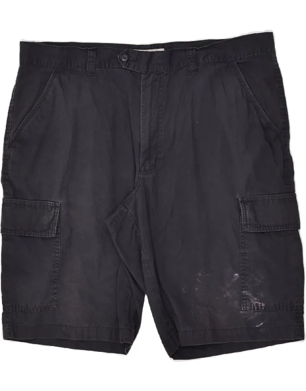 SEA BARRIER Mens Cargo Shorts W38 XL Navy Blue Cotton