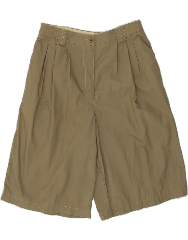 SILVY Mens Pegged Chino Shorts IT 46 Small W30  Green Cotton