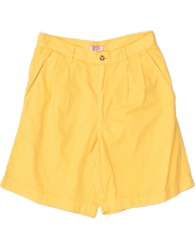 STEFANEL Mens Pegged Chino Shorts W32 Medium Yellow Cotton