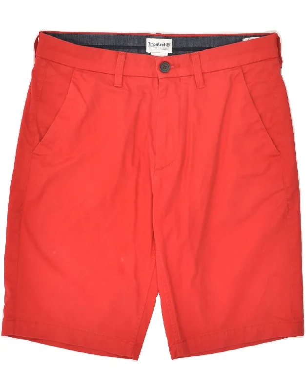 TIMBERLAND Mens Chino Shorts W31 Medium Red Cotton