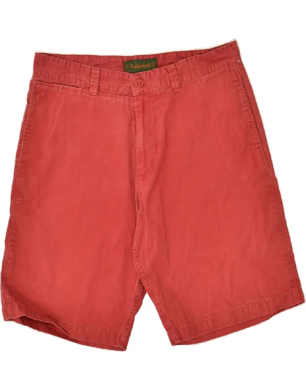 TIMBERLAND Mens Chino Shorts W33 Medium  Red Cotton