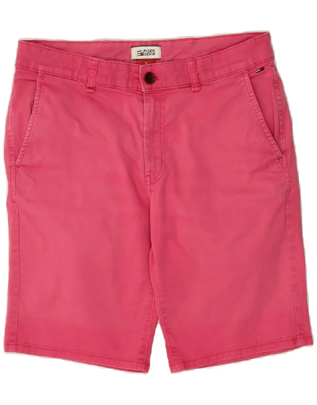 TOMMY HILFIGER Mens Chino Shorts W31 Medium Pink Cotton