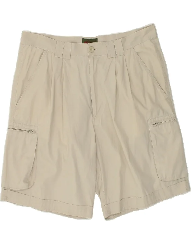 UNIVERS Mens Cargo Shorts IT 52 XL W34  Grey Cotton